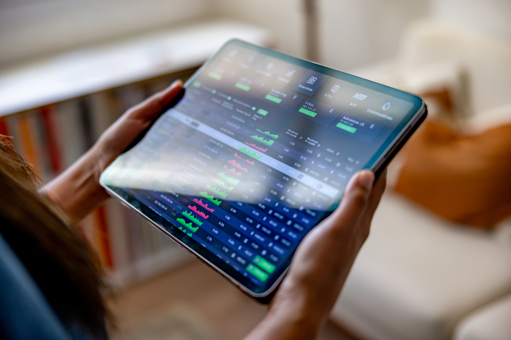 Abstract foreign exchange market data visualization